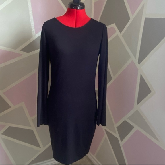 Lulu’s Comeback Baby Black Bodycon Mini Dress, Size Large - Picture 2 of 4